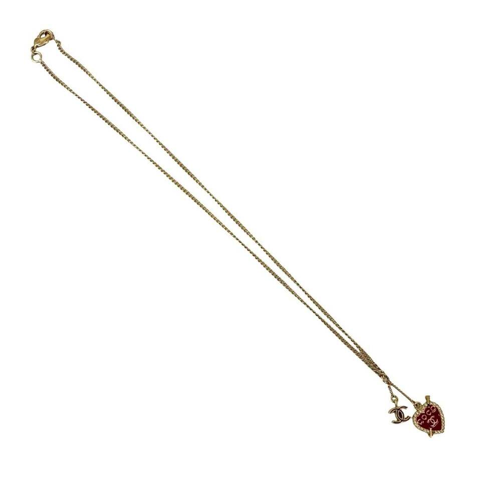 CHANEL Authentic Red Logo Necklace - Picture 5 of 6